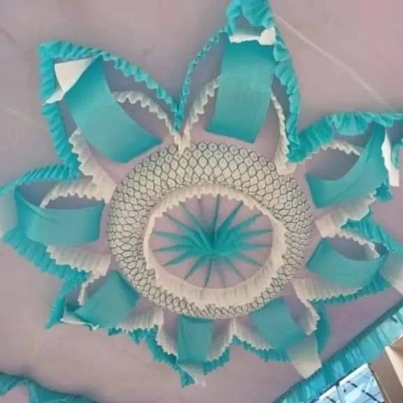 Star medallion ceiling, sky blue