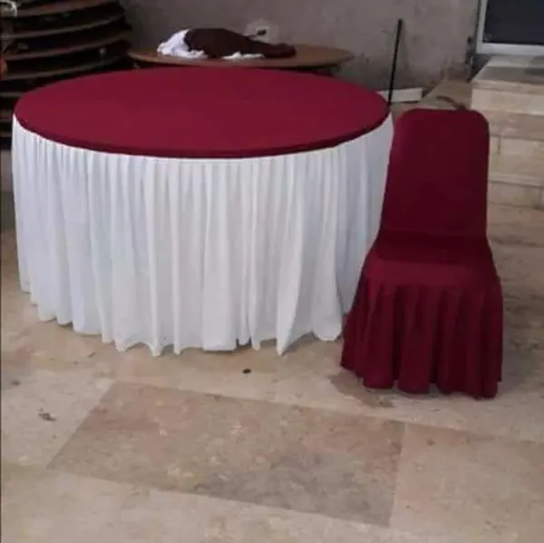 Table skirting and chair covers